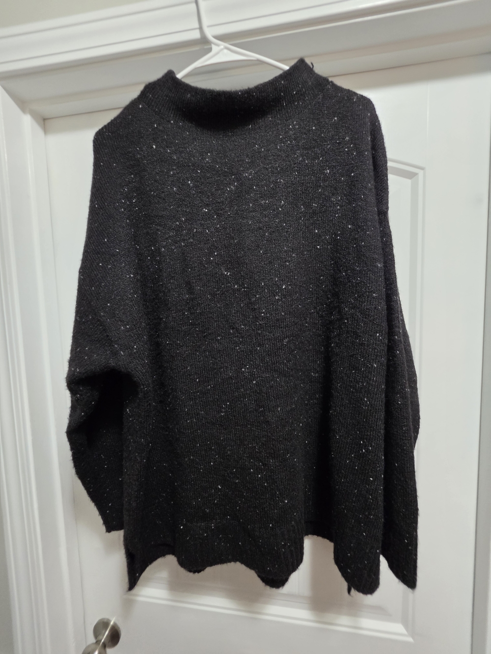 Well Worn Black Speckled Turtleneck Sweater